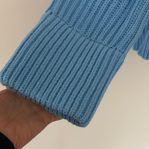 J. Crew Blue Chunky Ribbed Crewneck Sweater - Picture 5 of 5